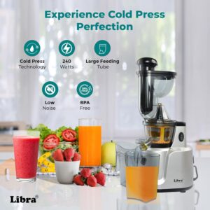 Libra Cold Press Whole Slow Juicer for Home