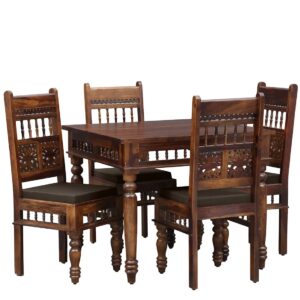 Jangid Handicraft Premium Solid Sheesham Wood Traditional Dining Table