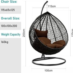 Furniture Single Seater Swing Chair with Stand