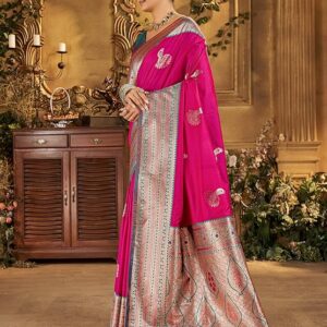 Mehrang Women’s Banarasi Silk Kanjivaram Saree